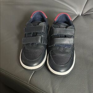 Boss Kids Black and Red Velcro Sneakers